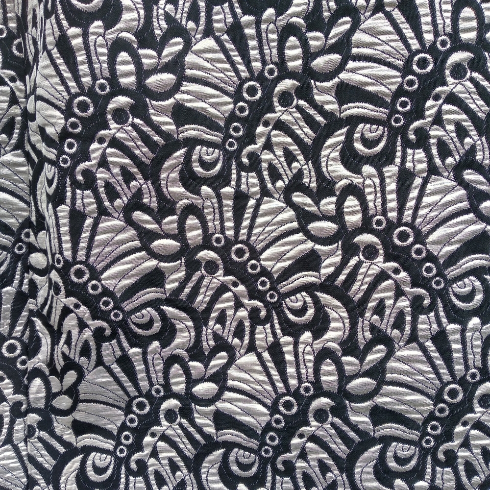 'S MaxMara Sz 4 Silver Black Skirt Palmas - Picture 4 of 8